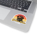 Golden Hour Dog Sticker — Retro Golden Retriever Kiss-Cut Sticker (Nashville, TN)